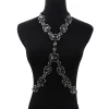2025 nouvelle mode grande chaîne de taille en verre chaînes de corps collier bijoux femmes déclaration indienne longue cristal strass collier
