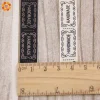 largeur 13mm 5yard/lot beige/noir imprimé ruban design fait à la main pour mariage bricolage artisanat cadeau emballage ceinture et accessoires de couture