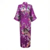 Robes Kimono en Satin pour Femmes, Motif Floral, Demoiselles d’Honneur, Longue Robe de Mariée, 2015 Robes Kimono en Satin pour Femmes, Motif Floral, Demoiselles d’Honneur, Longue Robe de Mariée, 2015