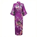 Robes Kimono en Satin pour Femmes, Motif Floral, Demoiselles d’Honneur, Longue Robe de Mariée, 2015 Robes Kimono en Satin pour Femmes, Motif Floral, Demoiselles d’Honneur, Longue Robe de Mariée, 2015