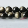 Perles en pierre véritable d’obsidienne couleur or naturel, pour la fabrication de bijoux, breloques, accessoires de Bracelet Perles en pierre véritable d’obsidienne couleur or naturel, pour la fabrication de bijoux, breloques, accessoires de Bracelet