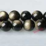 Perles en pierre véritable d’obsidienne couleur or naturel, pour la fabrication de bijoux, breloques, accessoires de Bracelet Perles en pierre véritable d’obsidienne couleur or naturel, pour la fabrication de bijoux, breloques, accessoires de Bracelet