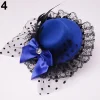 mini chapeau haut de forme en dentelle avec nœud papillon pour femme, coiffe, fleur, élégant, décor de fête, décor de mariage, pince à cheveux, casquette, acheter