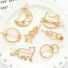 Épingle à cheveux chat mode coréenne creux métal géométrique accessoires irréguliers couleur or pince à cheveux Barrette pour femmes fille épingle à cheveux Épingle à cheveux chat mode coréenne creux métal géométrique accessoires irréguliers couleur or pince à cheveux Barrette pour femmes fille épingle à cheveux