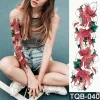grand bras manches tatouage japonais geisha serpent imperméable temporaire tatto autocollant lotus paon fille tatoo art corporel femmes