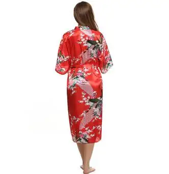 robes kimono en satin pour femmes, motif floral, demoiselles d'honneur, longue robe de mariée, 2015 robes kimono en satin pour femmes, motif floral, demoiselles d'honneur, longue robe de mariée, 2015