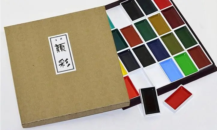 sakura kissho ensemble de peinture pigmentée pour aquarelle solide japonaise originale sakura kissho ensemble de peinture pigmentée pour aquarelle solide japonaise originale