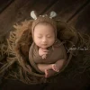 nouveau né renne chapeau enveloppement et jouet ensemble crochet mohair cerf poupée photographie accessoires tricot bébé bonnet jouet enveloppe photo accessoires
