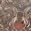 la belleza tissu en dentelle pour robe de mariée, beige, blanc cassé, noir, polyester sur maille, aviation lourde, 1 yard, 51 "de largeur