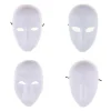 Masques de costumes pour accessoires de décoration de fête, masque non peint à faire soi-même, masque facial blanc vierge, mascarade
