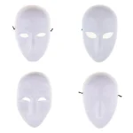 Masques de costumes pour accessoires de décoration de fête, masque non peint à faire soi-même, masque facial blanc vierge, mascarade Masques de costumes pour accessoires de décoration de fête, masque non peint à faire soi-même, masque facial blanc vierge, mascarade