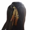 ethnique noir marron plume tresse élastique bandeau de cheveux tribal extension de cheveux femmes boho fête coiffure tribal gitane indien bijoux
