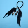 ethnique noir marron plume tresse élastique bandeau de cheveux tribal extension de cheveux femmes boho fête coiffure tribal gitane indien bijoux