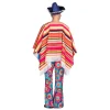 eraspooky poncho mexicain pour adultes, tenues de couverture, costume d'halloween, fête de carnaval, robe de paupières de pourim, ethnique rural, everak, hommes et femmes