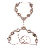 2025 nouvelle mode grande chaîne de taille en verre chaînes de corps collier bijoux femmes déclaration indienne longue cristal strass collier