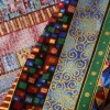 tissu à coudre japonais bon marché, étoffe en coton bronze nigérian imprimé par demi mètre pour nappe ou décoration de fond tj6058