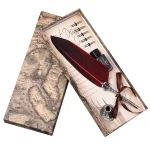 Stylo plume de calligraphie anglaise, cadeau publicitaire rétro, trempé dans l’eau, stylo plume en métal, fournitures scolaires Stylo plume de calligraphie anglaise, cadeau publicitaire rétro, trempé dans l’eau, stylo plume en métal, fournitures scolaires