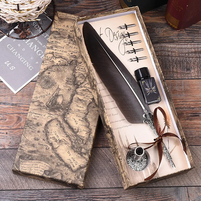 stylo plume de calligraphie anglaise, cadeau publicitaire rétro, trempé dans l'eau, stylo plume en métal, fournitures scolaires stylo plume de calligraphie anglaise, cadeau publicitaire rétro, trempé dans l'eau, stylo plume en métal, fournitures scolaires