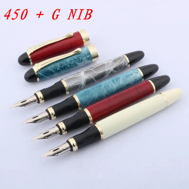 Stylo de calligraphie anglaise dans le corps rond trempé dans le cercle de pointe de plume JINHAO 450 Script du graveur G NIB fournitures de stylo plume Stylo de calligraphie anglaise dans le corps rond trempé dans le cercle de pointe de plume JINHAO 450 Script du graveur G NIB fournitures de stylo plume