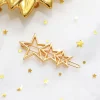 Épingle à cheveux chat mode coréenne creux métal géométrique accessoires irréguliers couleur or pince à cheveux barrette pour femmes fille épingle à cheveux