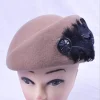 australien chapeaux Élégant laine plume arc hôtesse de l'air blanc femmes de fedora caps formelle dame chapeau royal style domechapeu