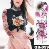 grand bras manches tatouage japonais geisha serpent imperméable temporaire tatto autocollant lotus paon fille tatoo art corporel femmes
