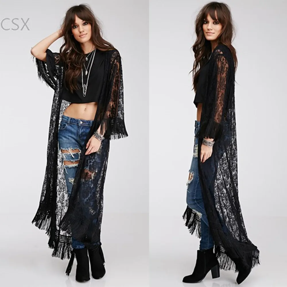 MwWiiWwM-Cardigan Long à Franges pour la Plage, Châle Noir, Multi-taille 35, Nouvelle Collection Été 2019 MwWiiWwM-Cardigan Long à Franges pour la Plage, Châle Noir, Multi-taille 35, Nouvelle Collection Été 2019