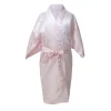 robes kimono en satin pour bébé fille, vêtements de nuit, peignoir de mariage, motif floral