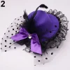 mini chapeau haut de forme en dentelle avec nœud papillon pour femme, coiffe, fleur, élégant, décor de fête, décor de mariage, pince à cheveux, casquette, acheter