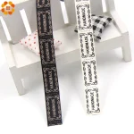 Largeur 13MM 5Yard/Lot Beige/noir imprimé ruban Design fait à la main pour mariage bricolage artisanat cadeau emballage ceinture et accessoires de couture