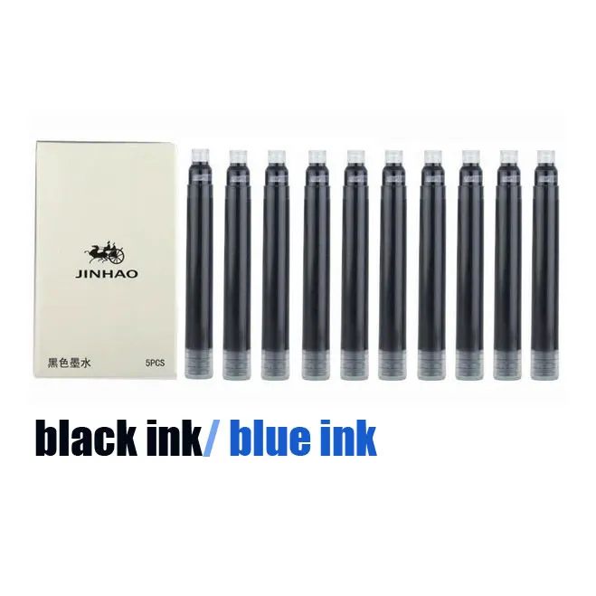 JINHAO – cartouches d’encre bleue et noire pour stylo plume, lot de 25 pièces, haute qualité JINHAO – cartouches d’encre bleue et noire pour stylo plume, lot de 25 pièces, haute qualité