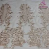 la belleza tissu en dentelle pour robe de mariée, beige, blanc cassé, noir, polyester sur maille, aviation lourde, 1 yard, 51 "de largeur