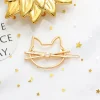 Épingle à cheveux chat mode coréenne creux métal géométrique accessoires irréguliers couleur or pince à cheveux barrette pour femmes fille épingle à cheveux