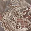 la belleza tissu en dentelle pour robe de mariée, beige, blanc cassé, noir, polyester sur maille, aviation lourde, 1 yard, 51 "de largeur