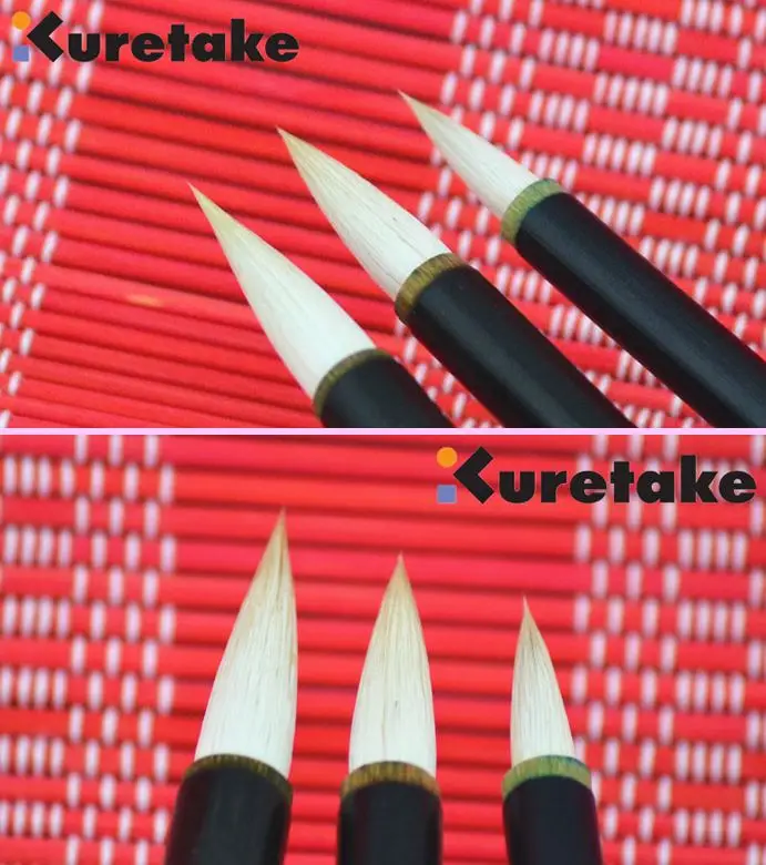 zig kuretake – pinceau de calligraphie aquarelle en bambou, pointe en laine et poils de cerf, japon zig kuretake – pinceau de calligraphie aquarelle en bambou, pointe en laine et poils de cerf, japon