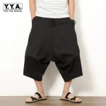 Short de Samouraï Japonais en Coton et Lin pour Homme, Sarouel, Hakama, 5 Couleurs, Grande Taille, Été Short de Samouraï Japonais en Coton et Lin pour Homme, Sarouel, Hakama, 5 Couleurs, Grande Taille, Été