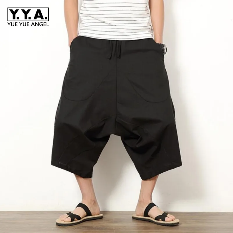 Short de Samouraï Japonais en Coton et Lin pour Homme, Sarouel, Hakama, 5 Couleurs, Grande Taille, Été Short de Samouraï Japonais en Coton et Lin pour Homme, Sarouel, Hakama, 5 Couleurs, Grande Taille, Été