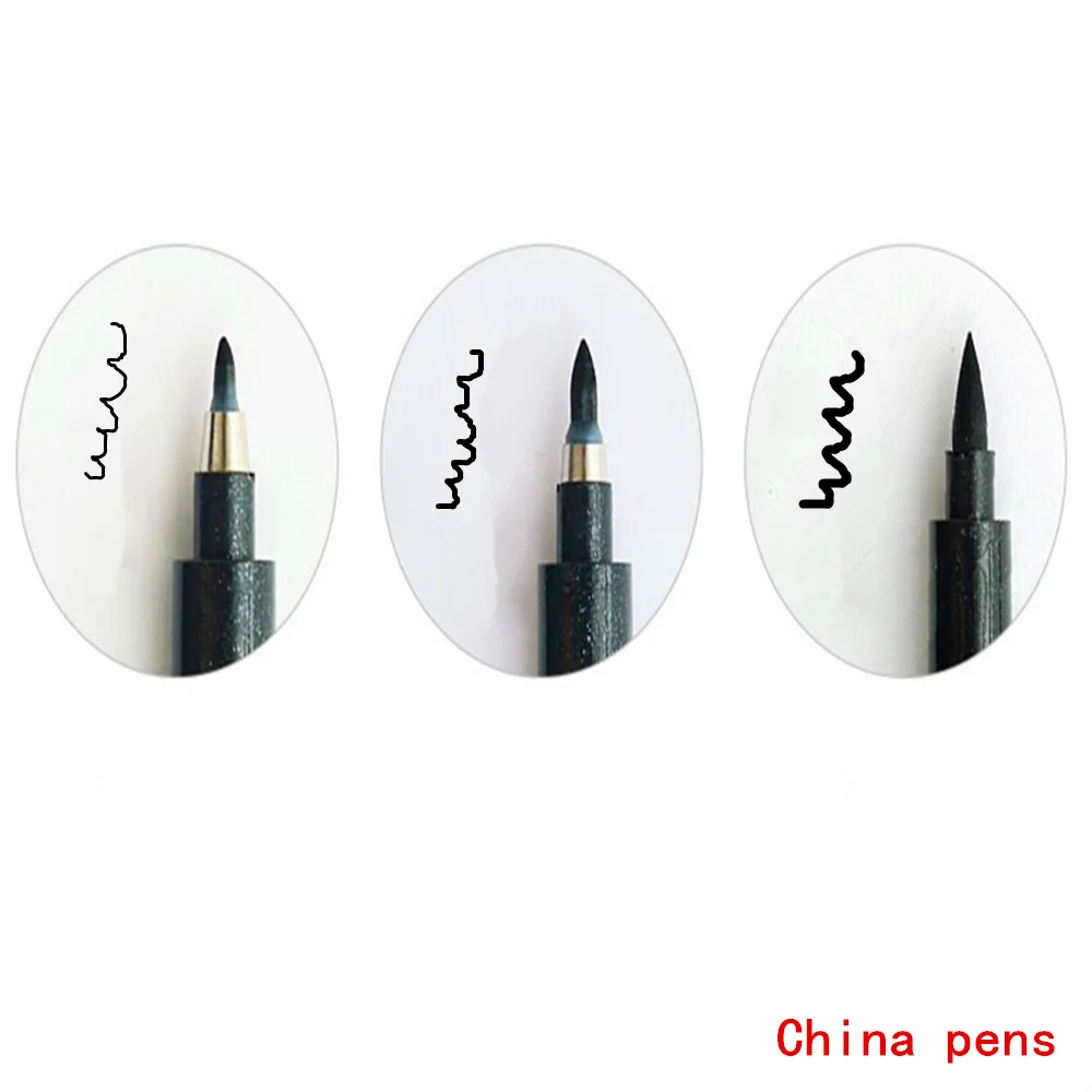 stylo de calligraphie, matériau japonais, brosse en fourrure douce pour signature, mots chinois, papeterie d'apprentissage, fournitures scolaires et de bureau, marqueurs artistiques stylo de calligraphie, matériau japonais, brosse en fourrure douce pour signature, mots chinois, papeterie d'apprentissage, fournitures scolaires et de bureau, marqueurs artistiques
