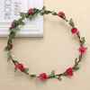 bandes de sauna à fleurs bohèmes pour femmes, couronne de mariée, bande de cheveux, guirxiété florale de mariage, couronne de fleurs pour filles, accessoires pour cheveux