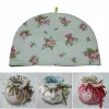 théières florales vintage en coton, couverture anti poussière, thé confortable, couverture de bouilloire, isolation et maintien au chaud pour la maison