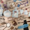 ensemble d'autocollants esthétiques fleur et papillon, pour scrapbooking, décoration photo, papeterie de décoration pour la maison, fournitures artisanales pour journal intime, diy bricolage