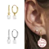 boucles d'oreilles en argent sterling 925 pour femmes, pendentif en perle coréenne, cadeau d'anniversaire de mariage, fine, brincos