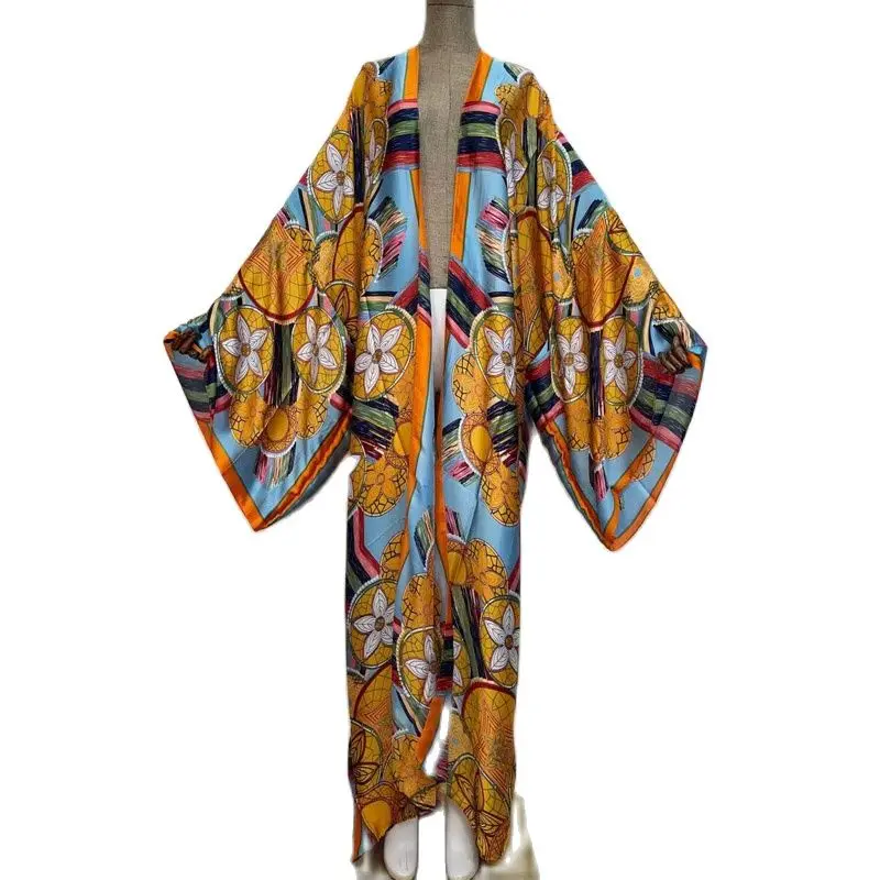 kimono imprimé à manches longues pour femmes, cardigan, blouse ample, décontracté, plage, chemise, kimono, robe sexy kimono imprimé à manches longues pour femmes, cardigan, blouse ample, décontracté, plage, chemise, kimono, robe sexy