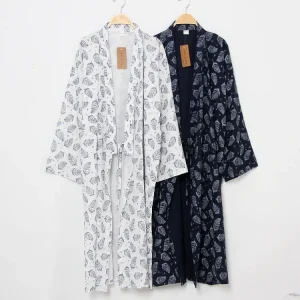 Ensemble Kimono Cardigan surdimensionné de Style japonais, vêtements de nuit pour hommes, peignoir en coton, confortable pour la maison, vêtements de nuit quotidiens décontractés Ensemble Kimono Cardigan surdimensionné de Style japonais, vêtements de nuit pour hommes, peignoir en coton, confortable pour la maison, vêtements de nuit quotidiens décontractés