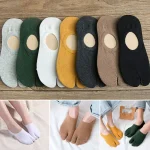 Chaussettes d’été en coton peigné à deux doigts pour hommes et femmes, respirantes, antidérapantes, invisibles, basses, bateau Chaussettes d’été en coton peigné à deux doigts pour hommes et femmes, respirantes, antidérapantes, invisibles, basses, bateau