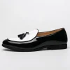 chaussures en cuir à pampilles pour hommes, mocassins décontractés à enfiler, chaussures formelles de mariage italien, chaussures de fête respirantes
