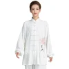 uniforme de chapelle tai en coton et lin pour femmes, tenue d'entraînement ba duan jin de marque haut de gamme, vêtements de chapelle tai blancs, nouveau style 2025