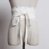ceinture en dentelle florale pour femme, kimono japonais, ceinture large, corset féminin, à la mode