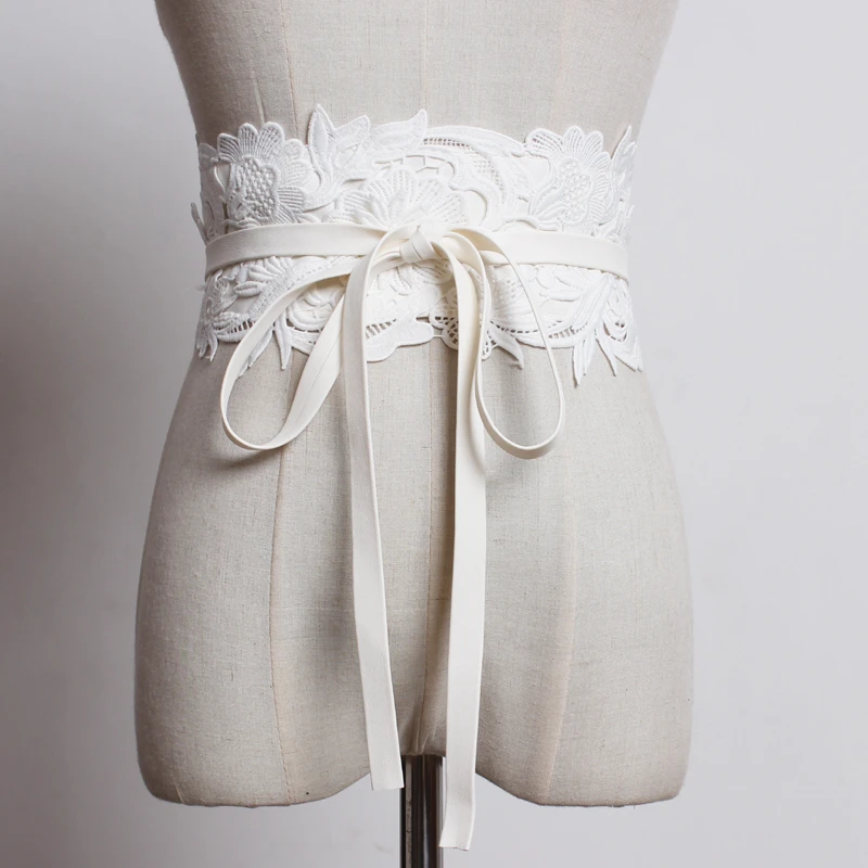 ceinture en dentelle florale pour femme, kimono japonais, ceinture large, corset féminin, à la mode ceinture en dentelle florale pour femme, kimono japonais, ceinture large, corset féminin, à la mode