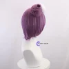 perruque ninja konan cos, perruque violette avec tête fleurie, perruque de déguisement cosplay résistante à la chaleur, nouvelle collection 2020